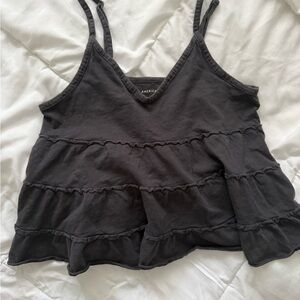 American Eagle Outfitters Blackish grey babydoll flowy Camisole